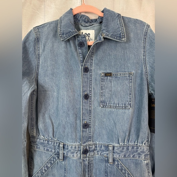 Lee Blue Denim distressed WOMEN'S UNION-ALLS - Picture 5 of 8